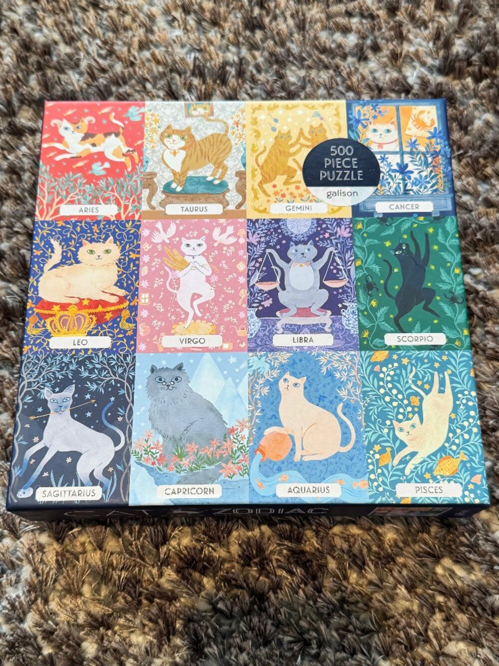 Galison Cat Zodiac 500 Piece Jigsaw Puzzle